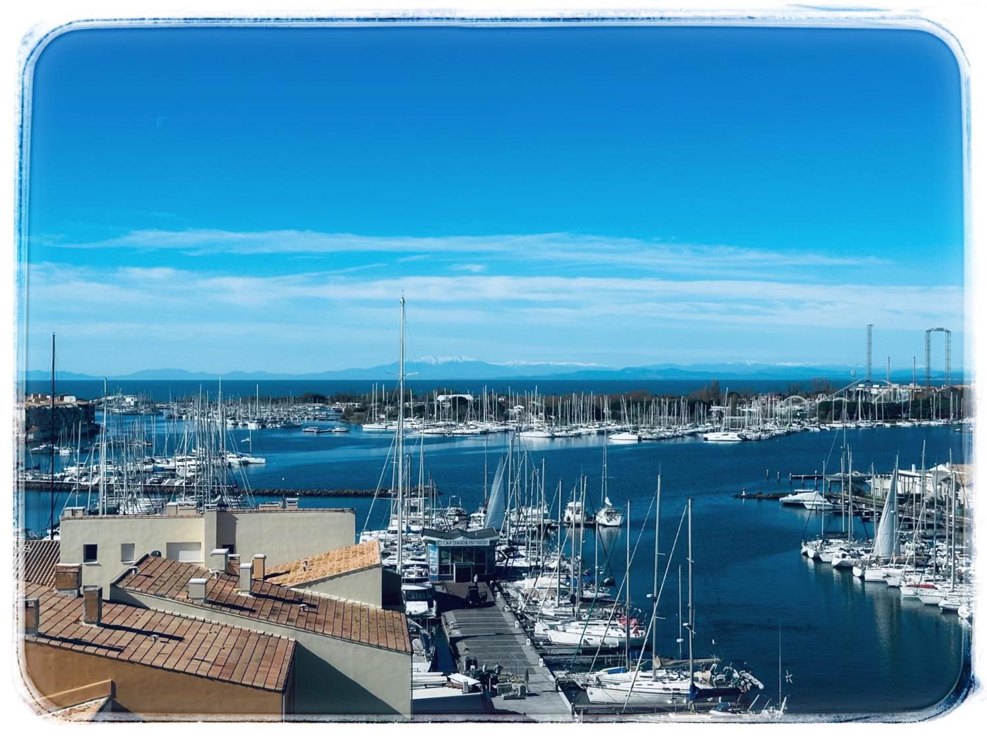 Centre Port,Vue Panoramique,Clim,Balcon,Wifi Appartement Agde Buitenkant foto