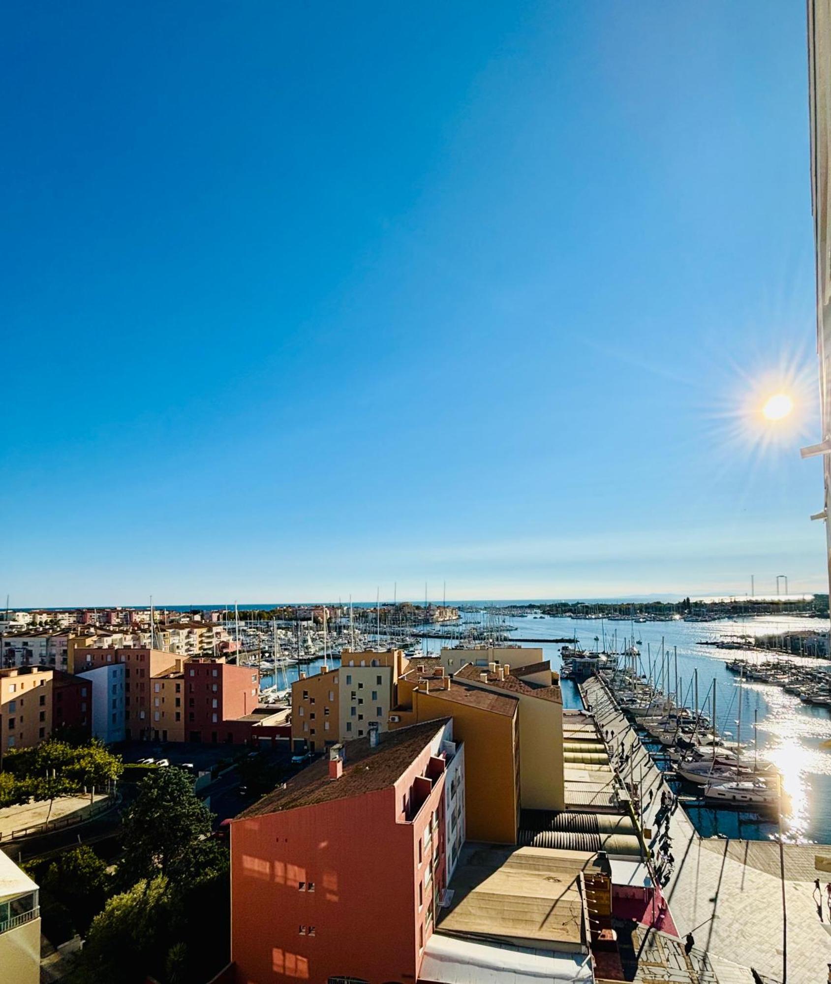 Centre Port,Vue Panoramique,Clim,Balcon,Wifi Appartement Agde Buitenkant foto